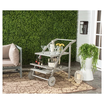 Lodi Tea Cart - Gray - Safavieh 2 Lodi Tea Cart - Gray - Safavieh - Image 2