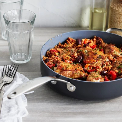 GreenPan Valencia Pro 4.5qt Saute Pan With Helper Handle & Lid Black 4 GreenPan Valencia Pro 4.5qt Saute Pan With Helper Handle & Lid Black - Image 4