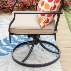 7pc Patio Set With 37" Table & Diamond Back Swivel Arm Chairs - Captiva Designs -Outdoor Garden Store GUEST add485cf aa23 42f1 8468 5904d02d47c0