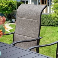 7pc Patio Dining Set With Steel Table With Umbrella Hole & Metal Padded Arm Chairs - Captiva Designs 13 7pc Patio Dining Set With Steel Table With Umbrella Hole & Metal Padded Arm Chairs - Captiva Designs -Outdoor Garden Store GUEST aee9bd96 2ae5 4502 8b42 237dc1534733