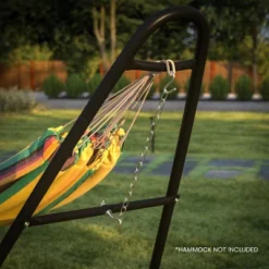 Flash Furniture All-Weather Heavy Duty Steel Hammock Stand For Hammocks 9-14 Feet Long - Black -Outdoor Garden Store GUEST af28e074 b3be 43bc b747 1463f87a1111