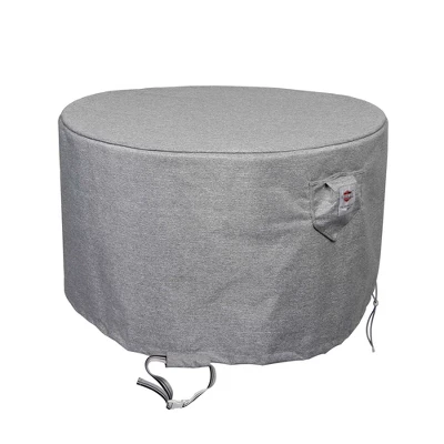Platinum 3-Layer Water Resistant Outdoor Fire Table Round Covers Gray Melange By Shield 5 Platinum 3-Layer Water Resistant Outdoor Fire Table Round Covers Gray Melange By Shield - Image 5