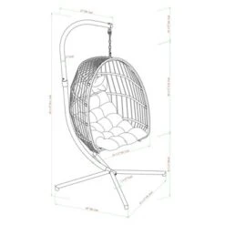 Toluca Hanging Outdoor Boho Egg Chair With Cushion - Saracina Home -Outdoor Garden Store GUEST b0198d06 b098 4685 beec 4fa58d027b8d