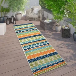 World Rug Gallery Troyes Contemporary Bohemian Indoor/Outdoor Area Rug -Outdoor Garden Store GUEST b030f66c 0fe6 42a0 a148 7910595ecabe
