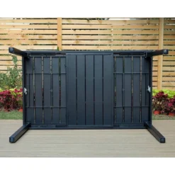 Outdoor Expandable Rectangle Steel Dining Table - Captiva Designs 9 Outdoor Expandable Rectangle Steel Dining Table - Captiva Designs -Outdoor Garden Store GUEST b079f64c 375c 4ad3 9601 55855ef6bf36