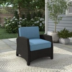 Glenwillow Home Alvory Patio PE Rattan Arm Chair -Outdoor Garden Store GUEST b1061d95 2e85 4cd7 ad56 73ab3678ac75