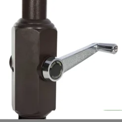 7.5' Square Athens Crank Umbrella Navy/White - Safavieh -Outdoor Garden Store GUEST b17f0063 7103 4891 a4a0 cb29008b8cab