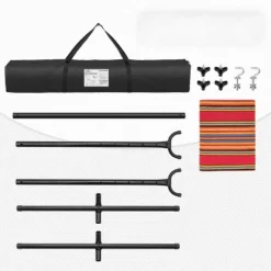 SUGIFT 2-Person Portable Brazilian-Style Cotton Double Hammock With Stand Set With Storage Bag 8 SUGIFT 2-Person Portable Brazilian-Style Cotton Double Hammock With Stand Set With Storage Bag -Outdoor Garden Store GUEST b18d682a 30d2 4c17 b480 de1cd5410a30