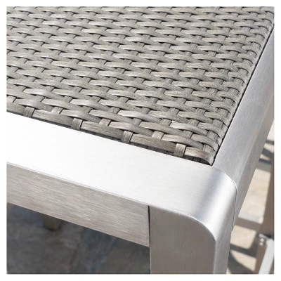 Cape Coral 5pc All-Weather Wicker/Metal Patio Bar Set With 4 Stools - Gray - Christopher Knight Home 2 Cape Coral 5pc All-Weather Wicker/Metal Patio Bar Set With 4 Stools - Gray - Christopher Knight Home - Image 2