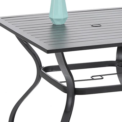 Captiva Designs 5pc Patio Dining Set With Square Table & 4 Metal Spring Motion Chairs 8 Captiva Designs 5pc Patio Dining Set With Square Table & 4 Metal Spring Motion Chairs - Image 8