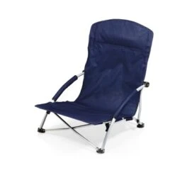 Picnic Time Tranquility Portable Beach Chair - Navy Blue