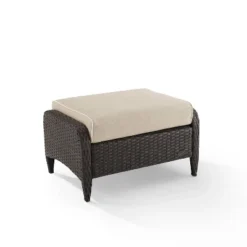 Kiawah Outdoor Wicker Ottoman - Crosley -Outdoor Garden Store GUEST b333ca89 9e36 418f a1a0 e8de13195a73