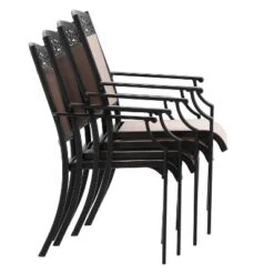 7pc Outdoor Dining Set With Sling Chairs & Large Rectangle Table With Umbrella Hole - Captiva Designs -Outdoor Garden Store GUEST b3f22a1f 4a4f 447d b6d9 8b37b31459d6