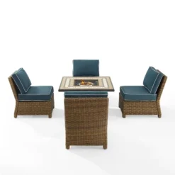 Bradenton 5pc Outdoor Wicker Armless Chair & Fire Table Set - Crosley 25 Bradenton 5pc Outdoor Wicker Armless Chair & Fire Table Set - Crosley -Outdoor Garden Store GUEST b63af2cd 9d6f 474f bcd9 3be62b58c4ff