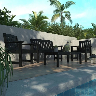 4pc Lehigh Garden Adirondack Conversation Patio Set - Highwood 1 4pc Lehigh Garden Adirondack Conversation Patio Set - Highwood