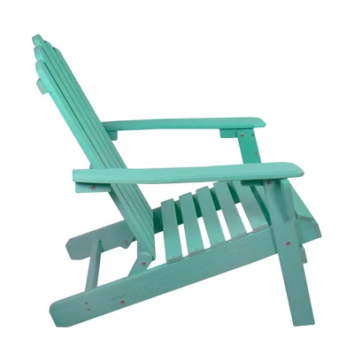 Northlight 36" Green Classic Folding Wooden Adirondack Chair 3 Northlight 36" Green Classic Folding Wooden Adirondack Chair - Image 3