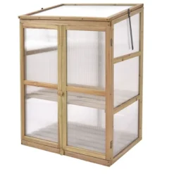 Costway Garden Portable Wooden GreenHouse Cold Frame Raised Plants Shelves Protection -Outdoor Garden Store GUEST b8fcf98e ae95 4934 b6b9 9fe5737e2dba