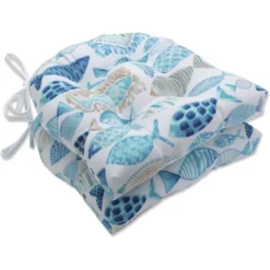 15.5"x16" Hooked Nautical 2pc Outdoor Seat Cushion Set - Pillow Perfect 10 15.5"x16" Hooked Nautical 2pc Outdoor Seat Cushion Set - Pillow Perfect -Outdoor Garden Store GUEST b924a7b6 206d 498d ad3e bbab6b2eb8ee