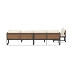 4pc Metal & Wood All Weather Patio Sectional Set - Natural - Saracina Home 8 4pc Metal & Wood All Weather Patio Sectional Set - Natural - Saracina Home -Outdoor Garden Store GUEST b94104d7 4632 4941 9fa9 03916e0b92c6