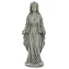 LuxenHome 30.5" H Virgin Mary Indoor Outdoor Statue Garden Statues, Gray Or Ivory