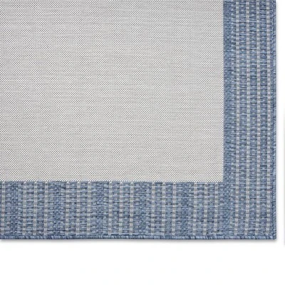 7'9" X 10'2" New York Patio Country Landry Indoor/Outdoor Rug Gray/Blue - Nicole Miller 2 7'9" X 10'2" New York Patio Country Landry Indoor/Outdoor Rug Gray/Blue - Nicole Miller - Image 2