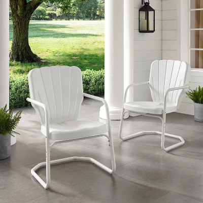Ridgeland 2pk Outdoor Chairs - White - Crosley 2 Ridgeland 2pk Outdoor Chairs - White - Crosley - Image 2