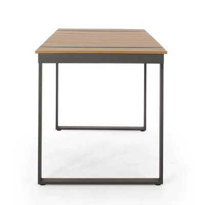 Quay 6pc Outdoor Aluminum Dining Set - Natural/Gray/Dark Gray - Christopher Knight Home 5 Quay 6pc Outdoor Aluminum Dining Set - Natural/Gray/Dark Gray - Christopher Knight Home - Image 5