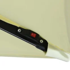 Sunnydaze Decor Sunnydaze Outdoor Steel Cantilever Offset Patio Umbrella With Solar LED Lights, Air Vent, Crank, And Base - 9' -Outdoor Garden Store GUEST bae7e30c a49d 4eb3 8162 ebef8a3b936d