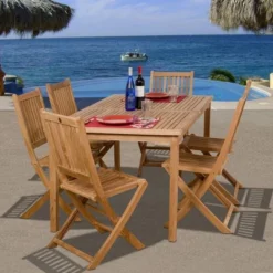 Prague 7pc Patio Teak Wood Dining Set - International Home Miami 7 Prague 7pc Patio Teak Wood Dining Set - International Home Miami -Outdoor Garden Store GUEST bbdb2590 c835 410f 827a 6602558f47ac