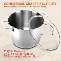 NutriChef Commercial Grade Heavy Duty 19 Quart Stainless Steel Stock Pot With Riveted Ergonomic Handles And Clear Tempered Glass Lid (2 Pack) -Outdoor Garden Store GUEST bc8a4bd0 59a3 44d6 a659 b5925b0cd50f