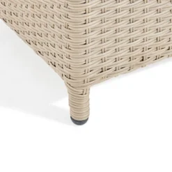 2pk All-Weather Wicker Canaan Outdoor Square Stools With Cushions Brown - Alaterre Furniture -Outdoor Garden Store GUEST be049820 fe98 429f ab66 b01f8d8d1eee