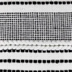 Northlight 18" White And Black Striped Outdoor Woven Pouf Ottoman -Outdoor Garden Store GUEST bf849c26 b057 4ac7 b1f4 0e9acdfe7ed0