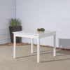 Bradley Outdoor Square Patio Stacking Table - White - Vifah