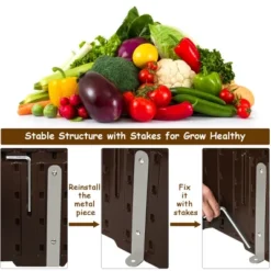 Costway 48''x24'' Raised Garden Bed Rectangle Plant Box Planter Flower Vegetable Brown -Outdoor Garden Store GUEST c00c38e0 017c 4234 89a7 535396d4936e