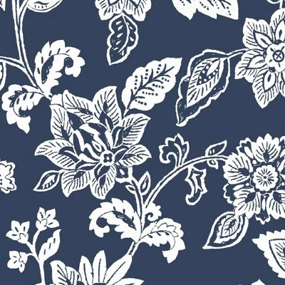 Arden Selections 16" X 16" Outdoor Decorative Throw Pillow Sapphire Ashland Jacobean 2 Arden Selections 16" X 16" Outdoor Decorative Throw Pillow Sapphire Ashland Jacobean - Image 2