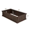 Costway 48''x24'' Raised Garden Bed Rectangle Plant Box Planter Flower Vegetable Brown