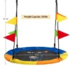 Costway 40'' Flying Saucer Tree Swing Indoor Outdoor Swing W/Hanging Straps Monkey