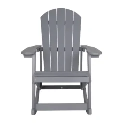 Merrick Lane Set Of 2 All-Weather Polyresin Adirondack Rocking Chair With Vertical Slats -Outdoor Garden Store GUEST c2b12635 715d 48fa 978b de70807863dd