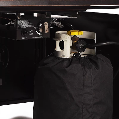 Oakland Living 5pc Deep Seating Swivel Aluminum Outdoor Patio Fire Pit Dining Set With Fire Table With Diamond Pattern Copper 9 Oakland Living 5pc Deep Seating Swivel Aluminum Outdoor Patio Fire Pit Dining Set With Fire Table With Diamond Pattern Copper - Image 9