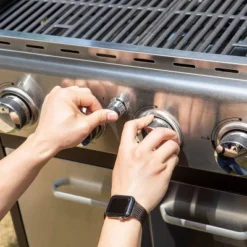 Captiva Designs E02GR001 Stainless Steel 4-Burner Propane Gas Grill With Side Burner And Side Tables -Outdoor Garden Store GUEST c3af41f1 b5fa 4186 8a64 53c8094a7d36