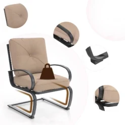 Captiva Designs 7pc Outdoor Dining Set With C-Spring Motion Chairs & Metal Table With Umbrella Hole 26 Captiva Designs 7pc Outdoor Dining Set With C-Spring Motion Chairs & Metal Table With Umbrella Hole -Outdoor Garden Store GUEST c3d55d3b 829e 4366 af3b 49330a2e7300