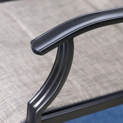 7pc Patio Dining Set With Steel Table With Umbrella Hole & Metal Padded Arm Chairs - Captiva Designs 7 7pc Patio Dining Set With Steel Table With Umbrella Hole & Metal Padded Arm Chairs - Captiva Designs - Image 7