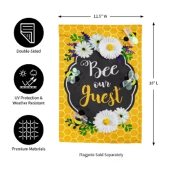 Evergreen Bee Our Guest Frame Garden Linen Flag 12.5 X 18 Inches Indoor Outdoor Decor -Outdoor Garden Store GUEST c59c3067 c05a 4338 bfc0 1c3bbbbba0e1