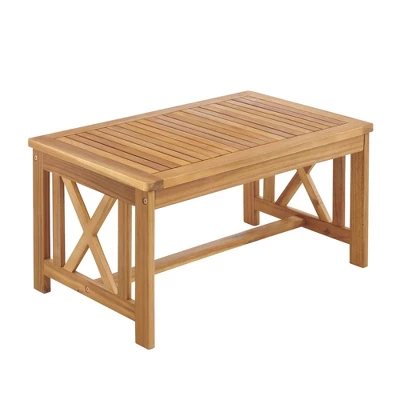 Manchester 2pc Acacia Wood Outdoor Set - Natural - Alaterre Furniture 3 Manchester 2pc Acacia Wood Outdoor Set - Natural - Alaterre Furniture - Image 3