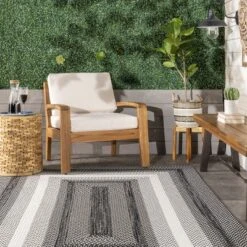 NuLOOM Kaila Ombre Bordered Indoor And Outdoor Patio Area Rug 15 NuLOOM Kaila Ombre Bordered Indoor And Outdoor Patio Area Rug -Outdoor Garden Store GUEST c62a6fef 33ae 4f76 bb99 3cb143152eb9