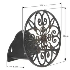 Liberty Garden LBG-N-670 Decorative Hose Wall Mount Butler For 125' Of 6.5" Hose For Backyard, Garden, Or Home In Black -Outdoor Garden Store GUEST c663ca2e 122d 455b b404 9436d843fd8b