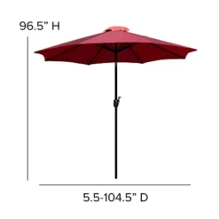 Emma And Oliver 9' Outdoor Patio Umbrella-Crank & Tilt Function - 1.5" Diameter Steel Pole -Outdoor Garden Store GUEST c6b62100 c5e9 40d8 8451 bf1175b88e53
