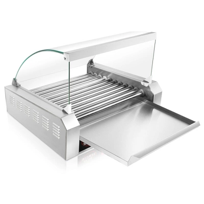 Olde Midway Electric Hot Dog Roller Grill Machine With Glass Cover, Commercial Grade 3 Olde Midway Electric Hot Dog Roller Grill Machine With Glass Cover, Commercial Grade - Image 3