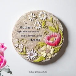 Evergreen 10" A Mother's Light Memorial Stepping Stone, Indoor And Outdoor Decor For Home, Lawn And Garden -Outdoor Garden Store GUEST c7a7d8ca beb4 489b b48c ea337778156f