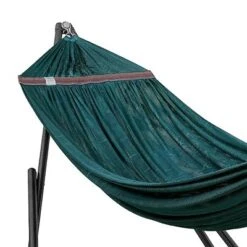 Tranquillo Universal 106.5 Inch Double Hammock Swing With Adjustable Powder-Coated Steel Stand And Carry Bag For Indoor Or Outdoor Use, Peacock -Outdoor Garden Store GUEST c7e301ee 0181 4dba 95cc edca7da125ca